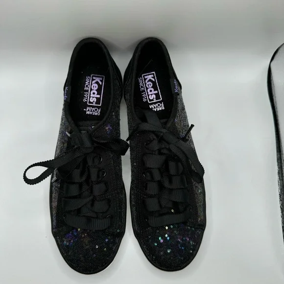 Keds Black Sequin Sneakers - Picture 4 of 6